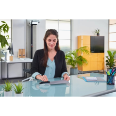 Agrafeuse de bureau Novus Evolution E15 - Jusqu'à 15 feuilles - Agrafage serré et tapotement - Comprend 200 agrafes n° 10 - Noir