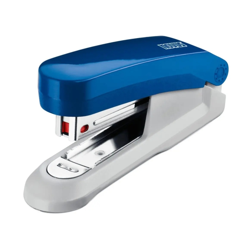 Agrafeuse de bureau Novus Evolution E15 - Jusqu'à 15 feuilles - Agrafage serré et tapotement - Comprend 200 agrafes n° 10 - Bleu