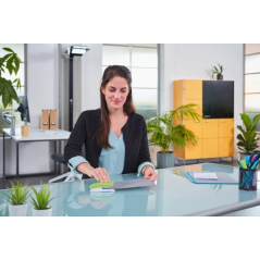 Agrafeuse de bureau Novus Evolution E15 Fresh - Jusqu'à 15 feuilles - Agrafage serré et tapotement - Comprend 200 agrafes n° 10