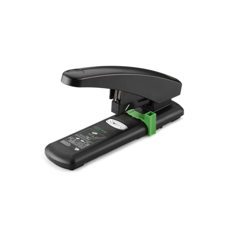 Agrafeuse robuste Novus B40 re+new - Fabriquée avec 97 % de plastique recyclé - Jusqu'à 100 feuilles - Agrafage à lames croisées