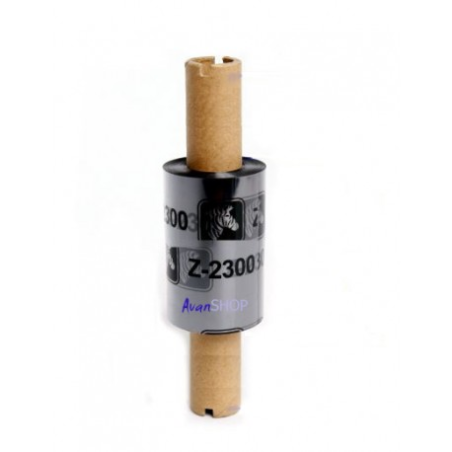 Rubans de transfert thermique Zebra 2300 Wax Original, lot de 12 – Largeur : 33 mm, longueur : 74 m