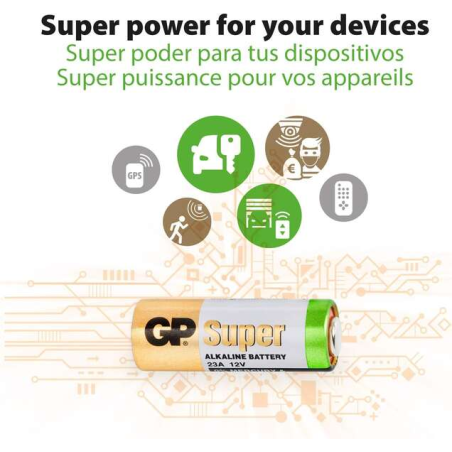 GP Lot de 5 piles alcalines 23A 12V