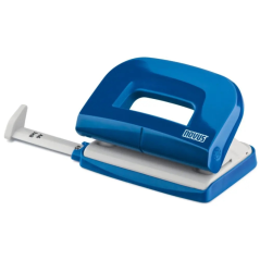 Perforatrice Novus E210 - Jusqu'à 10 feuilles - Guide de positionnement - Perforations de 5,5 mm - Bleue