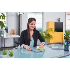 Perforatrice Novus E210 Fresh Small Paper Perfors - Jusqu'à 10 feuilles - Guide de positionnement - Perforations de 5,5 mm - Ver