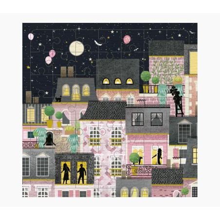 ✅ Carte puzzle Pictura - 15,5 x 15,5 cm - Thème Night City - 49 pièces - Comprend une carte pliée et une enve en stock