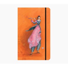 ✅ Pictura Cahier Relié Gaëlle Boissonnard - 13x21cm - Fermeture avec Ruban Elastique - Ruban Satin pour Marque en stock