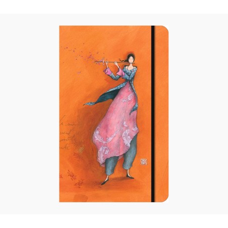 ✅ Pictura Cahier Relié Gaëlle Boissonnard - 13x21cm - Fermeture avec Ruban Elastique - Ruban Satin pour Marque en stock