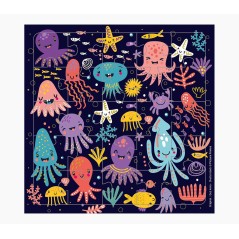 ✅ Carte puzzle Pictura – 15,5 x 15,5 cm – Thème animaux marins – 25 pièces – Comprend une carte pliée en stock