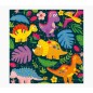 Pictura Carte puzzle dinosaure – 15,5 x 15,5 cm – 25 pièces – Thème dinosaure – Comprend une carte pliée et une enveloppe