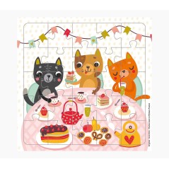 ✅ Carte puzzle Pictura Cat - 15,5x15,5 cm - 25 pièces - Thème félin - Comprend une enveloppe blanche - Certif en stock