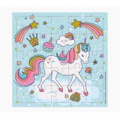 ✅ Carte puzzle Pictura Licorne - 15,5 x 15,5 cm - 25 pièces - Thème Licorne - Comprend une carte pliée et une en stock