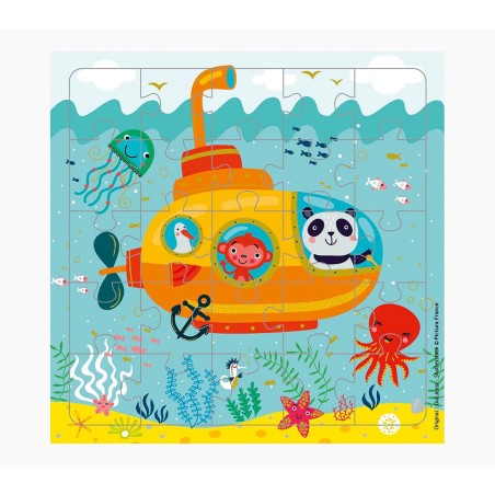 ✅ Carte puzzle Pictura - 15,5 x 15,5 cm - Thème sous-marin - 25 pièces - Avec enveloppe blanche - Certificatio en stock