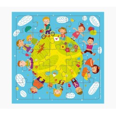 ✅ Carte puzzle Pictura - 15,5x15,5 cm - Thème enfants - 25 pièces - Avec enveloppe blanche - Certification FSC en stock