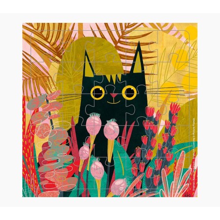 ✅ Carte puzzle Pictura Cat - 15,5x15,5 cm - 25 pièces - Thème félin - Comprend une carte pliée et une envelo en stock