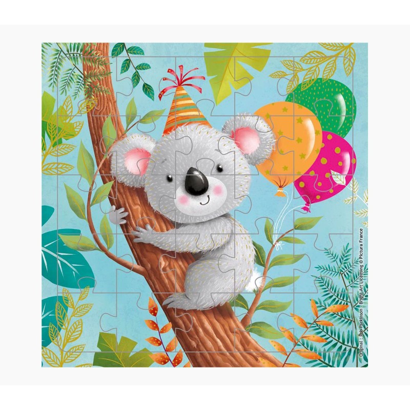 Carte puzzle Pictura - 15,5 x 15,5 cm - Thème Koala - 25 pièces - Avec enveloppe blanche - Certification FSC