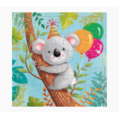 ✅ Carte puzzle Pictura - 15,5 x 15,5 cm - Thème Koala - 25 pièces - Avec enveloppe blanche - Certification FSC en stock