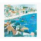 Pictura Port View Carte puzzle de 49 pièces + carte pliée – Découpée – 15,5 x 15,5 cm – Comprend une enveloppe blanche et un