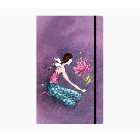 ✅ Pictura Cahier Relié Gaëlle Boissonnard - 13x21cm - Fermeture avec Ruban Elastique - Ruban Satin pour Marque en stock