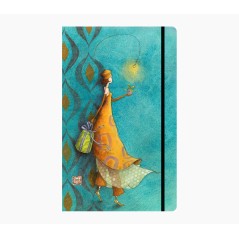 ✅ Pictura Cahier Relié Gaëlle Boissonnard - 13x21cm - Fermeture avec Ruban Elastique - Ruban Satin pour Marque en stock