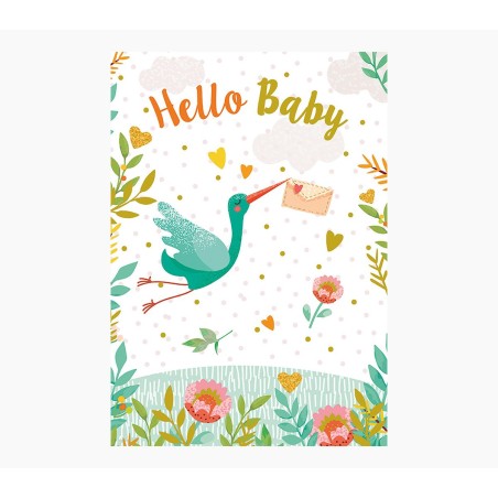 ✅ Carte Pictura Zig-Zag - Carte de collection bébé - 15x22 cm - Thème bébé - Carte à trois volets - Compre en stock