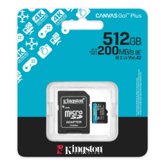 Carte Micro SDXC Kingston 512 Go UHS-I U3 V30 Classe 10 200 Mo/s Canva