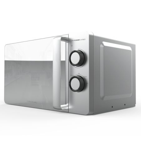 Micro-ondes à plat Cecotec Proclean 3060 sans plateau tournant - 700 W - Capacité 20 L - Revêtement céramique - Minuterie