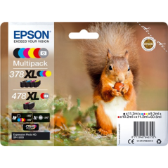 Epson Multipack 378XL / 478XL Noir Cyan Magenta Jaune Rouge Gris XL