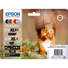 Epson MultiPack 378XL / 478XL Noir / Cyan / Magenta / Jaune / Rouge / Gris