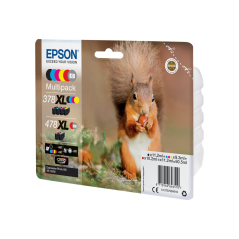 Epson MultiPack 378XL / 478XL Noir / Cyan / Magenta / Jaune / Rouge / Gris