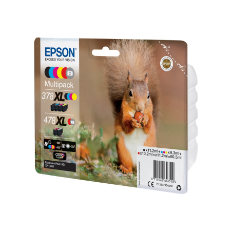 Epson MultiPack 378XL / 478XL Noir / Cyan / Magenta / Jaune / Rouge / Gris