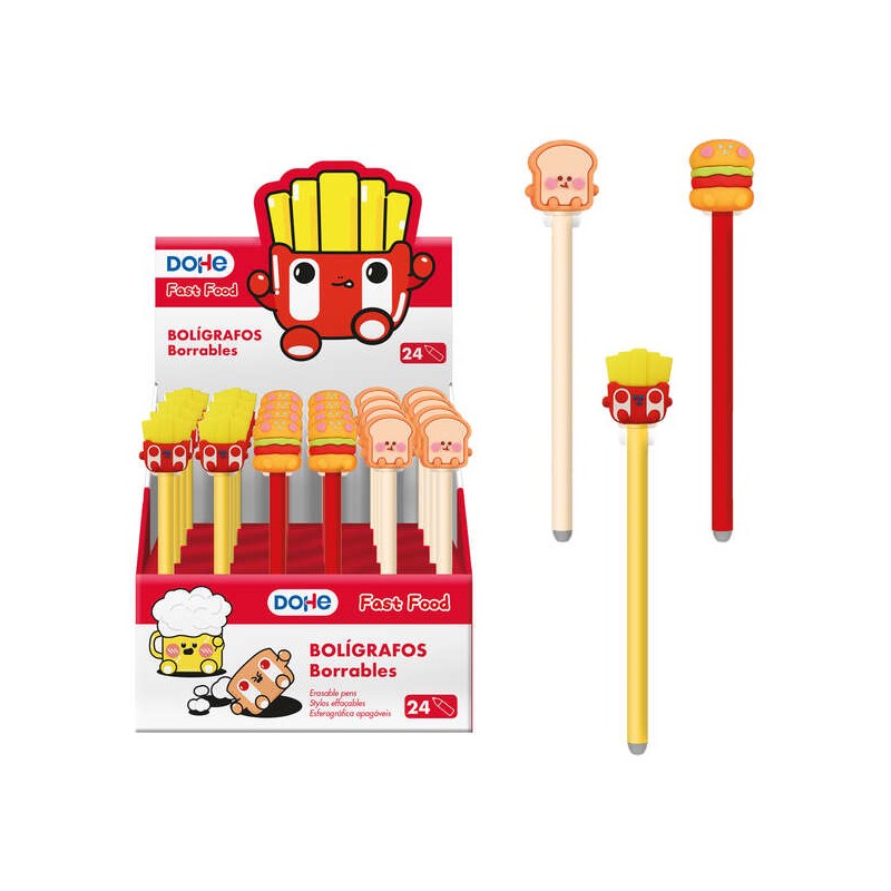 Stylos effaçables Dohe assortis présentoir 24 couleurs