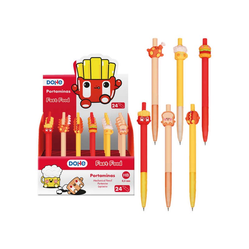 Porte-mines rechargeables 0,5 mm Dohe assortis x24