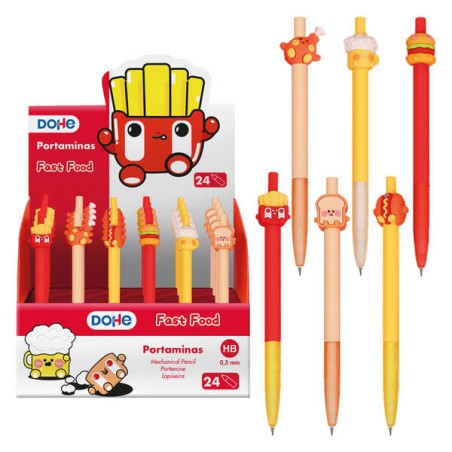 Porte-mines fast food colorés