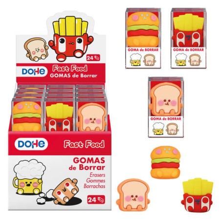 gommes fantaisie aliments fast food