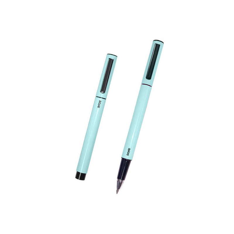 Stylos bille aluminium vert Dohe encre bleue lot de 4