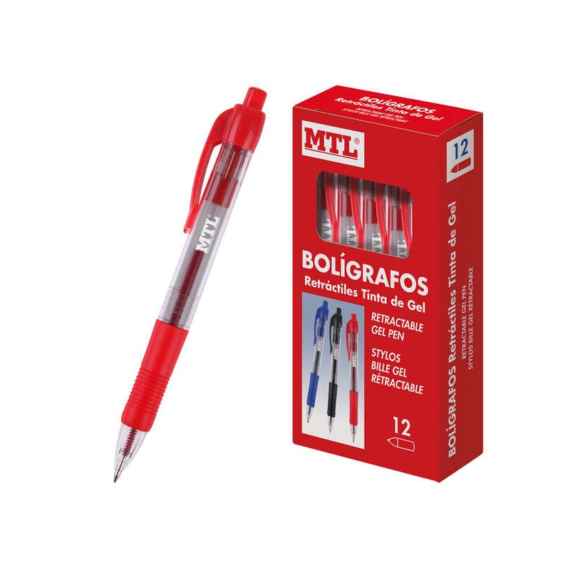 Stylo gel rétractable rouge 0,7 mm Dohe Stylo gel rétractable rouge 0,7 mm Dohe