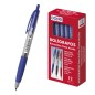 Stylo bille rétractable Dohe bleu 1 mm corps transparent