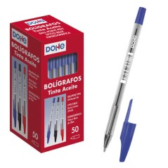 Stylos bille bleus Dohe boîte