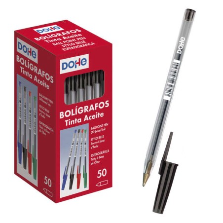 Boîte stylos bille noirs Dohe