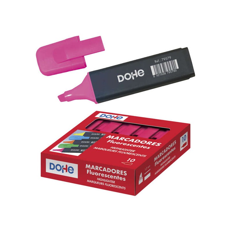 Marqueurs fluorescents Dohe pointe biseautée 1-5 mm avec clip Marqueurs fluorescents Dohe pointe biseautée 1-5 mm avec clip