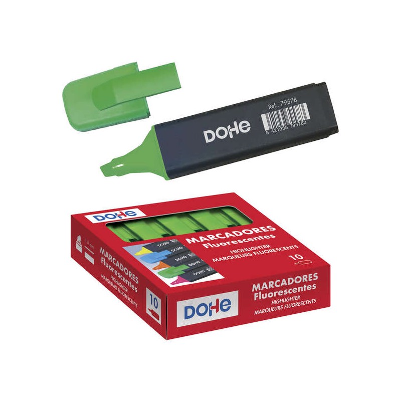 Marqueur fluorescent vert Dohe pointe biseautée 1-5 mm