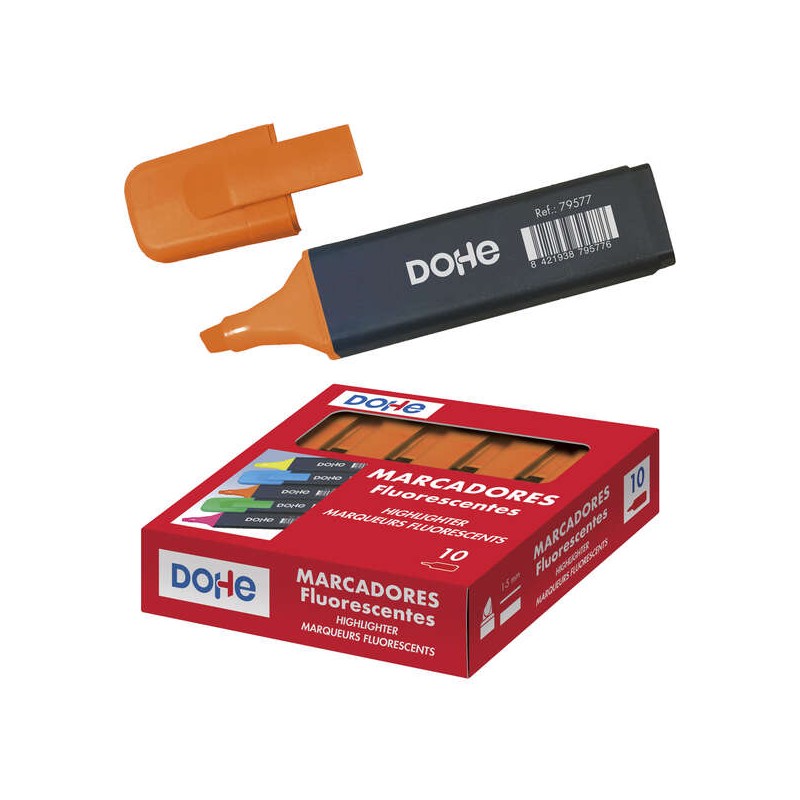 Marqueur fluorescent orange Dohe pointe biseautée 1-5 mm