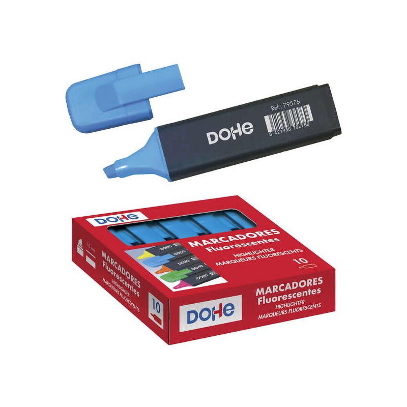 Marqueur fluorescent bleu Dohe pointe biseautée 1-5 mm