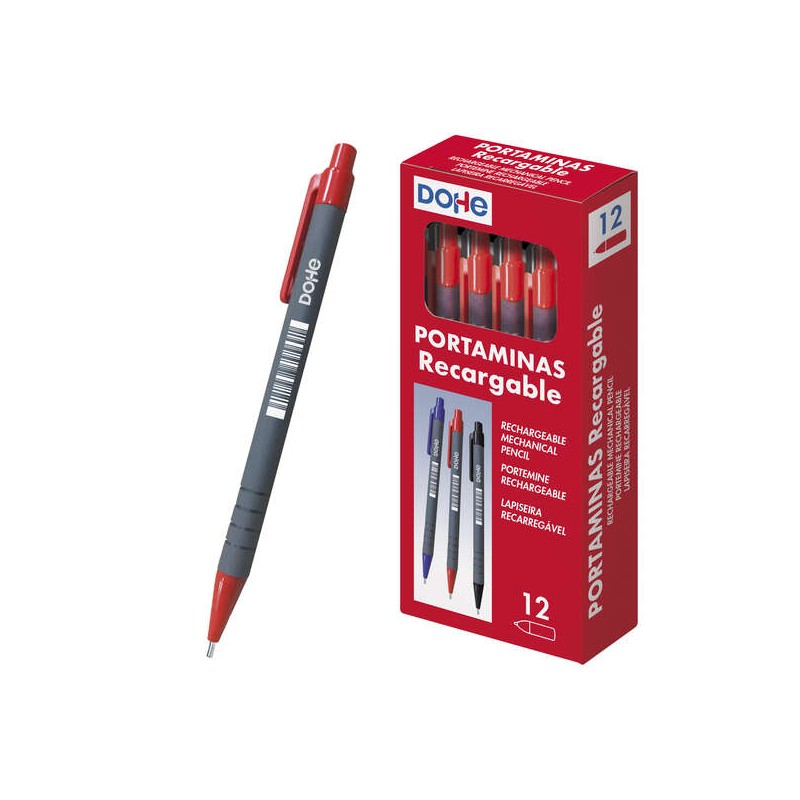 Porte-mine rechargeable 0,5 mm Dohe rouge plastique Porte-mine rechargeable 0,5 mm Dohe rouge plastique