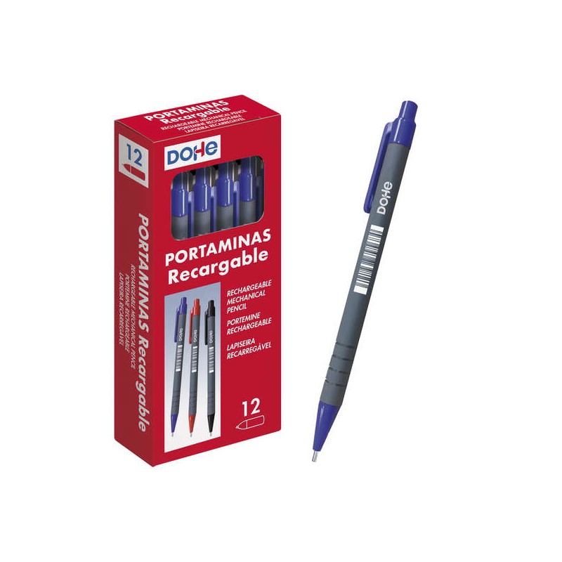 Porte-mine rechargeable 0,5 mm plastique bleu Dohe