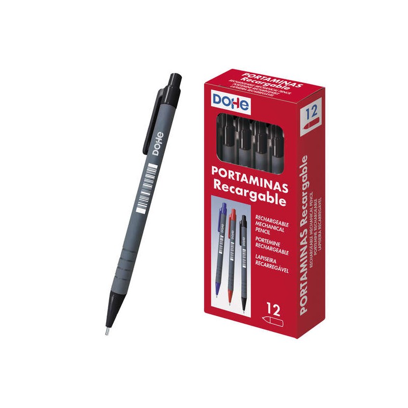 Porte-mine rechargeable 0,5 mm Dohe noir plastique Porte-mine rechargeable 0,5 mm Dohe noir plastique