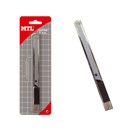 ✅ Dohe Cutter Inox - Lames en Acier Coupé - Système de Verrouillage de Lame - Blister Individuel couleur gris en stock