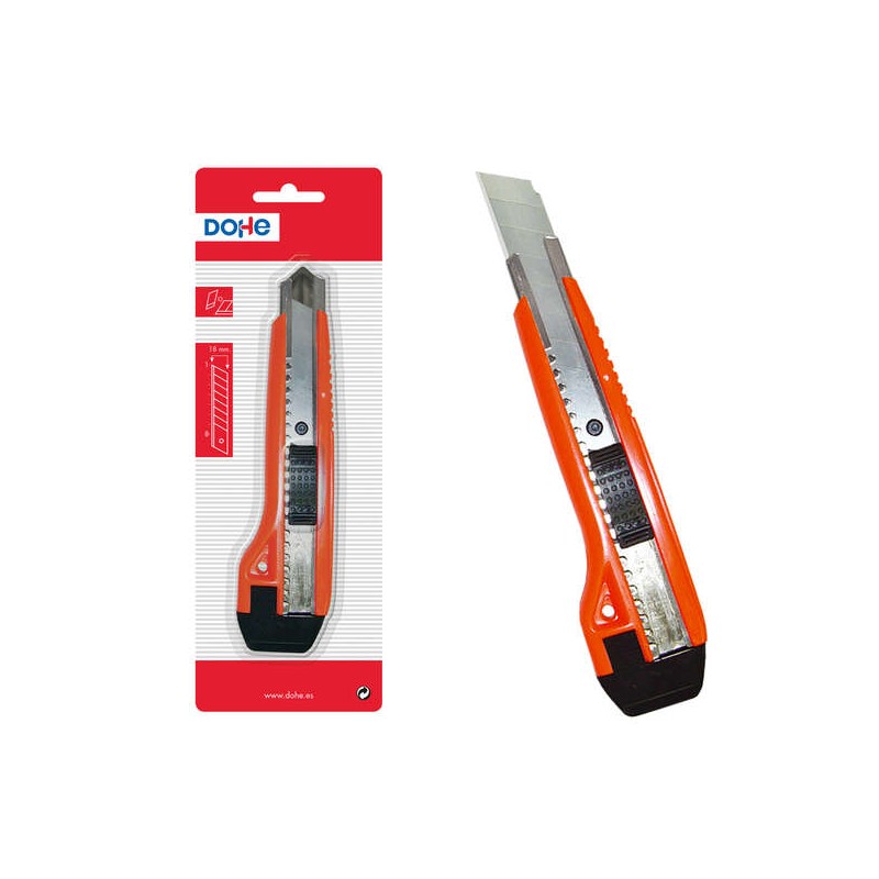 Coupe-plastique résistant Dohe - Lames de coupe en acier - Système de verrouillage de la lame - avec guide en métal