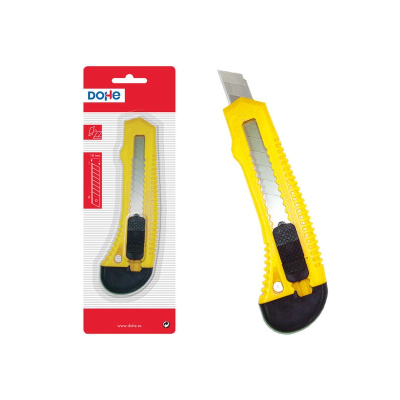 Dohe Coupe-plastique robuste - Lames en acier coupées - Système de verrouillage de la lame - Guide en plastique