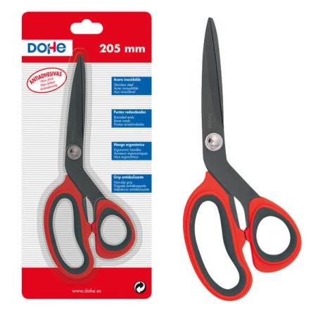 ✅ Ciseaux Dohe Antiadhésifs en Acier Inoxydable - Pointes Arrondies - Manche Ergonomique en Plastique et Caoutc en stock